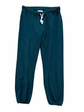 Perfect White Tee Michelle Cotton Fleece Sweatpants Teal Blue Green Size Large